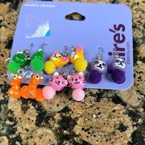 Claire's Pink and Yellow Small Pets Earrings